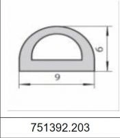 Силиконовый уплотнитель D-образный 751392.203