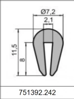Силиконовый профиль П-образный 751392.242